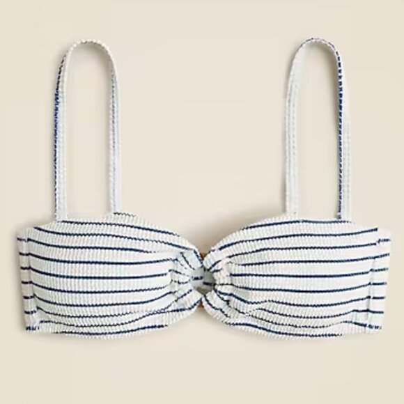 J. Crew Bandeau scrunchie bikini top with O-ring Size 2X - Picture 3 of 9